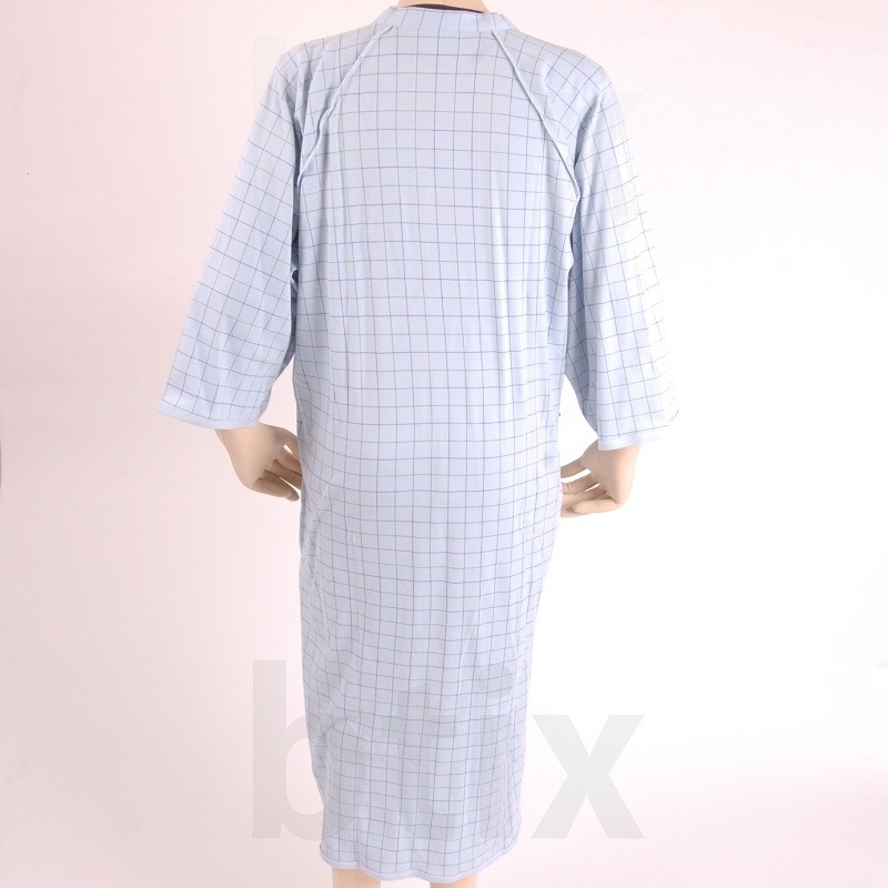 超売れ筋】ケアねまき （メリヤス） ファニーブルー S/M/L ｜ 介護衣類