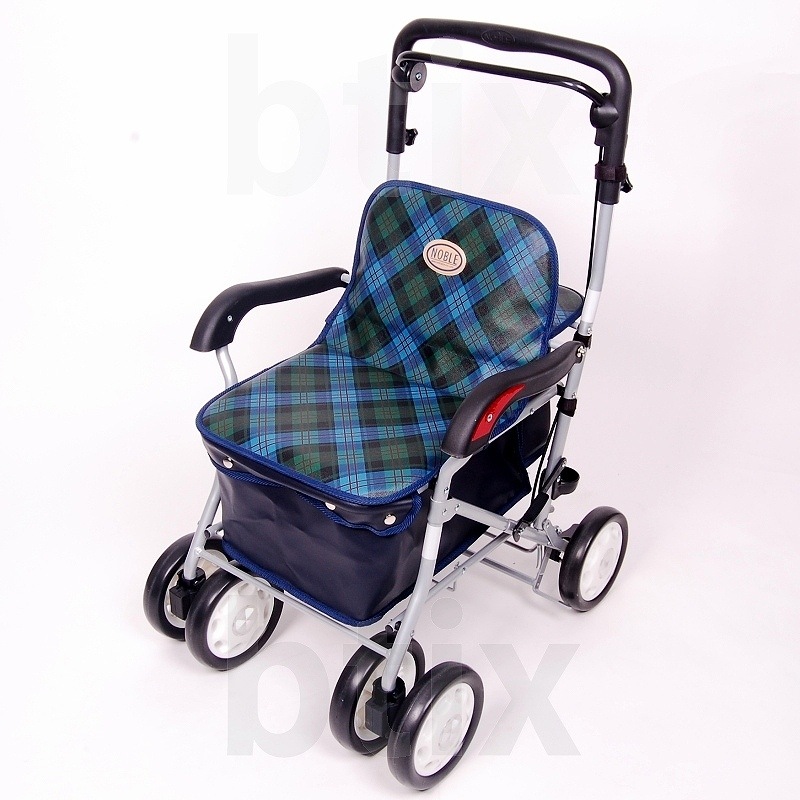 超売れ筋】ノーブル 緑チェック ｜ シルバーカー・歩行器,シルバーカー