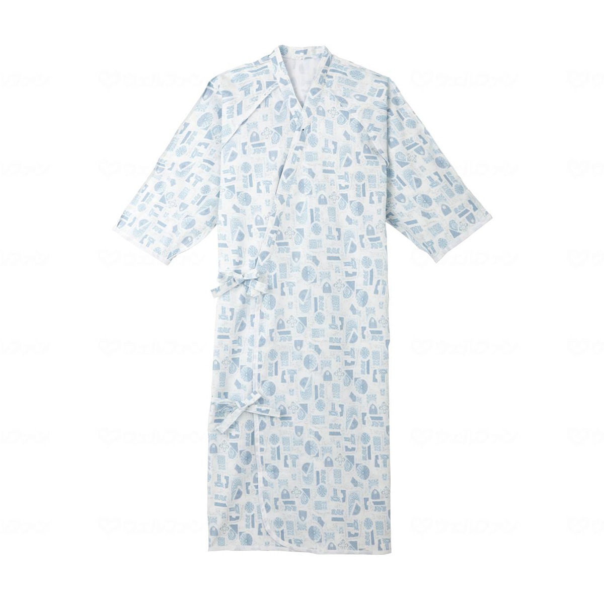 ケアねまき(ガーゼ) ブルー S/M/L