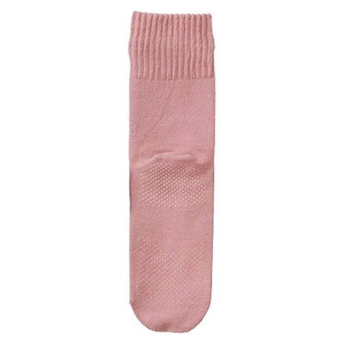 【父の日クーポン最大10%OFF】婦人 足首ゴムなし すべり止めソックス（毛混） 3足セット ピンク