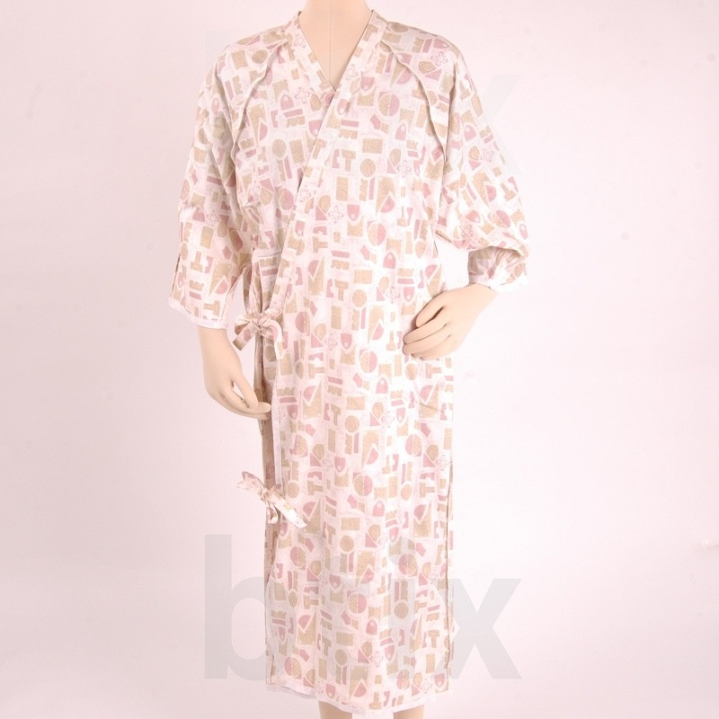 ケアねまき（ガーゼ） エンジ LLサイズ 