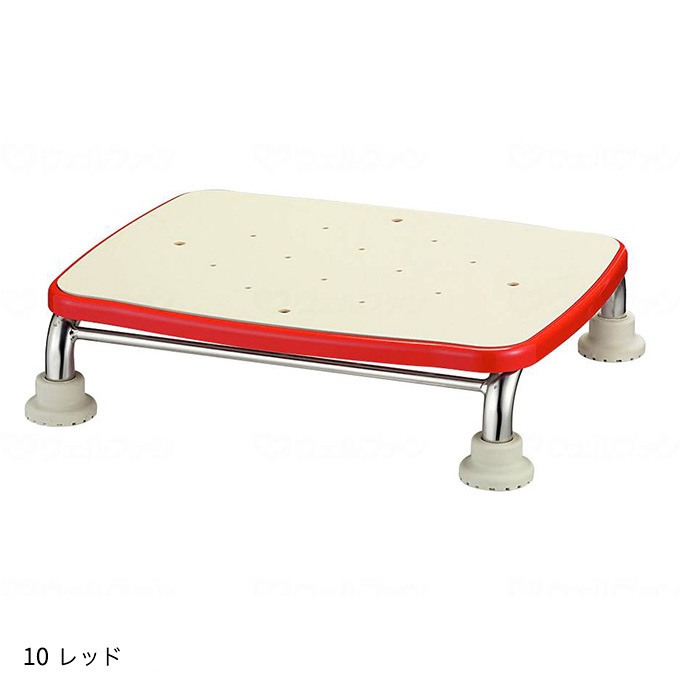 【超売れ筋】ステンレス製浴槽台R “あしぴた” 標準 高さ10cm レッド