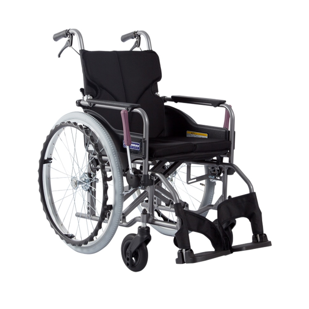 自走式車いす モダンAスタイル（エアータイヤ仕様・背折れ式・ドラム式介助ブレーキ）KMD-A22-45-SH