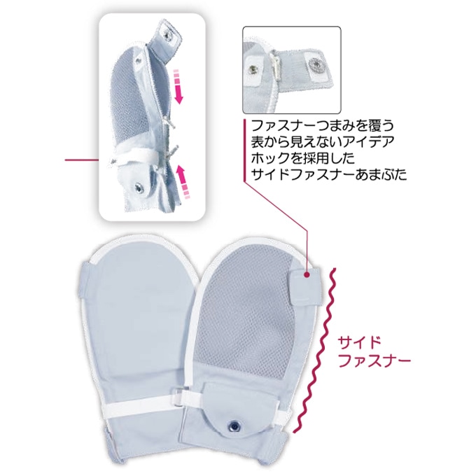 フドーてぶくろ 横入れ グリーン M ｜ 介護衣類・介護パジャマ ｜ 介護