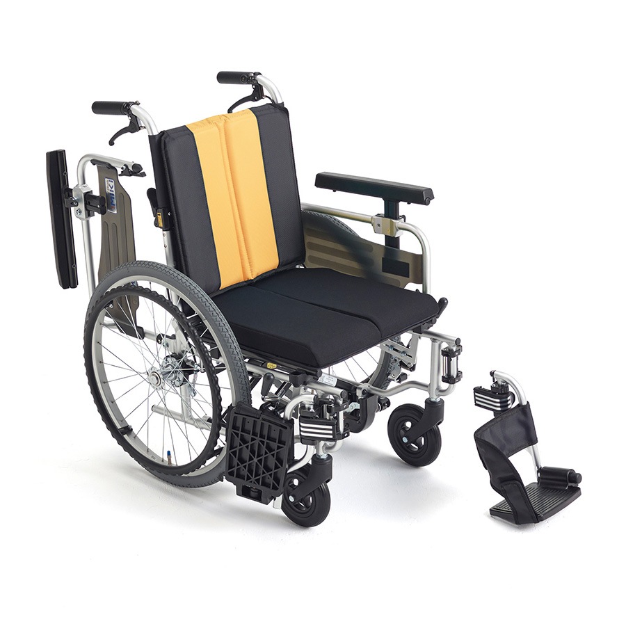 とまっティシリーズ 自走車椅子 MBY-41RB (肘跳ね上げ・スイングアウト・自動ブレーキ付・低座面)