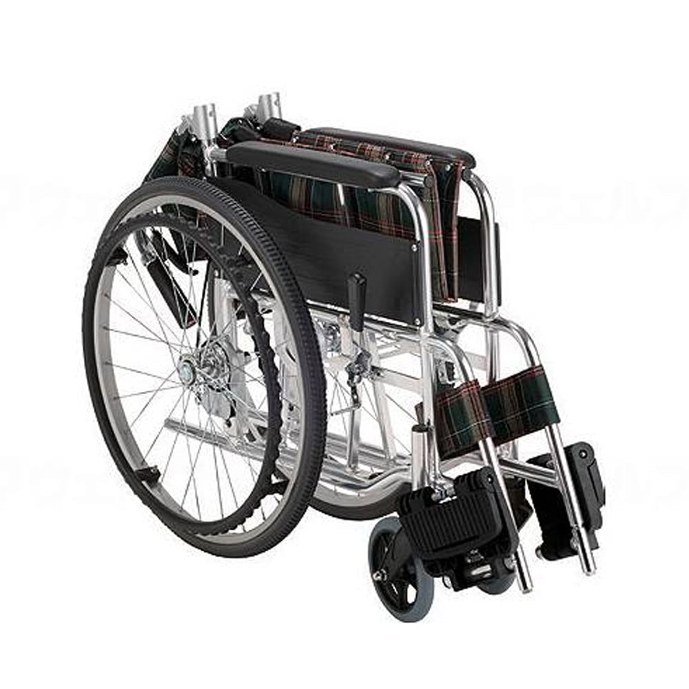 自走式 スマートフットレスト付車椅子ラクライズ LRH-50GC 背折れ式・ノーパンクタイヤ