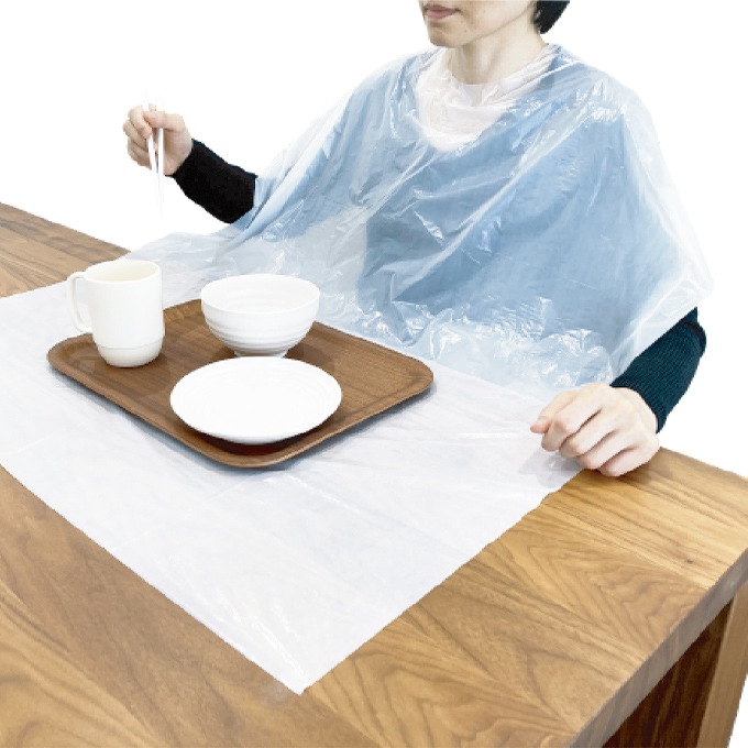 【母の日クーポン対象】食事用エプロン使い捨て 50枚 竹虎