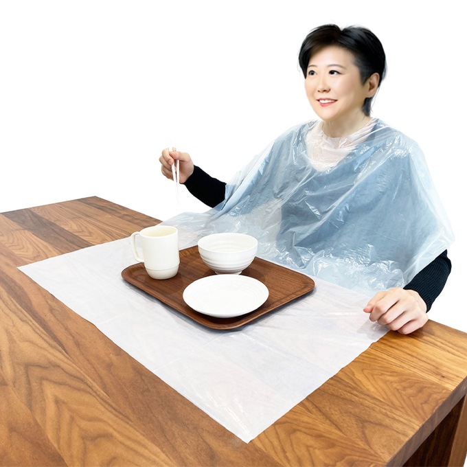 【母の日クーポン対象】食事用エプロン使い捨て 50枚 竹虎