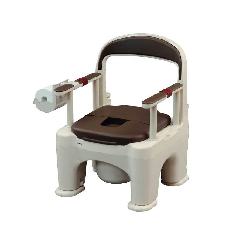 座楽】ラフィーネ あたたか便座（前後傾斜脚付き）モカブラウン