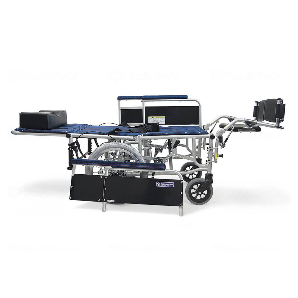 カワムラサイクル　リクライニング車椅子　介助式　RR53-NB アルミ製 フルリクライニング式 介助用車いす RR53-NB 介助