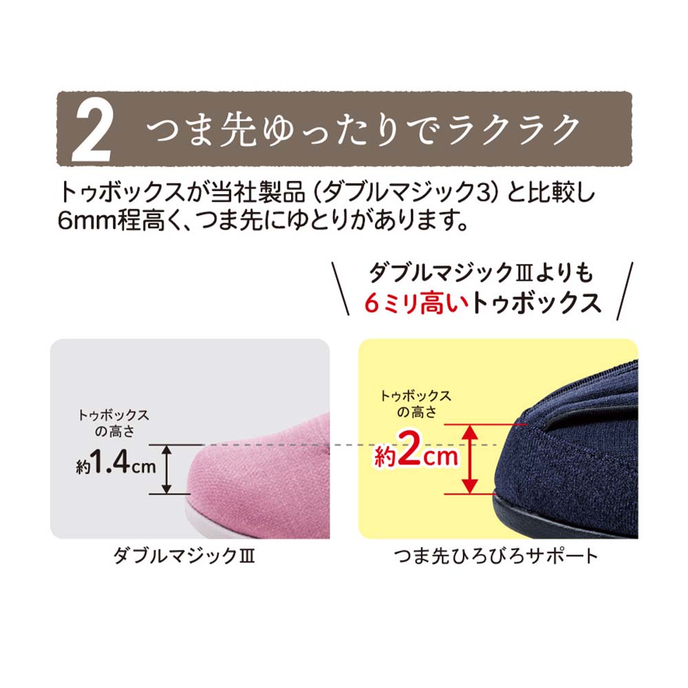 【あゆみ】7058 つま先ひろびろサポート 7E 両足