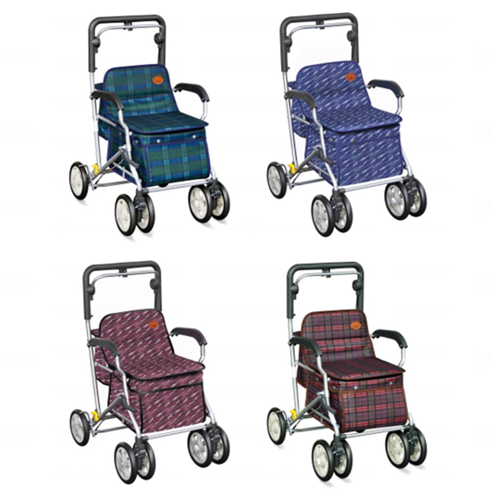 青いシルバーカー 最大使用荷重100kg ユーメイトFX グリーン ｜ シルバーカー・歩行器,シルバーカー