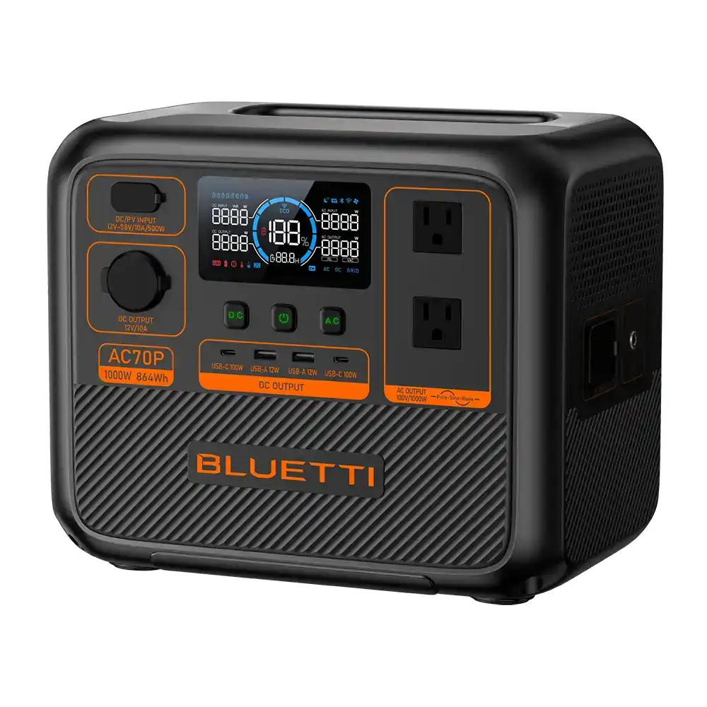 【サマーセール10%OFF】ポータブル電源 BLUETTI AC70P(867Wh)