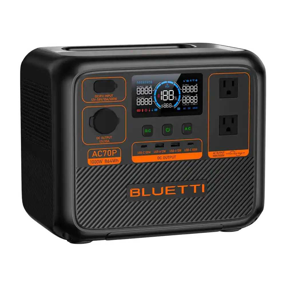 【サマーセール10%OFF】ポータブル電源 BLUETTI AC70P(867Wh)
