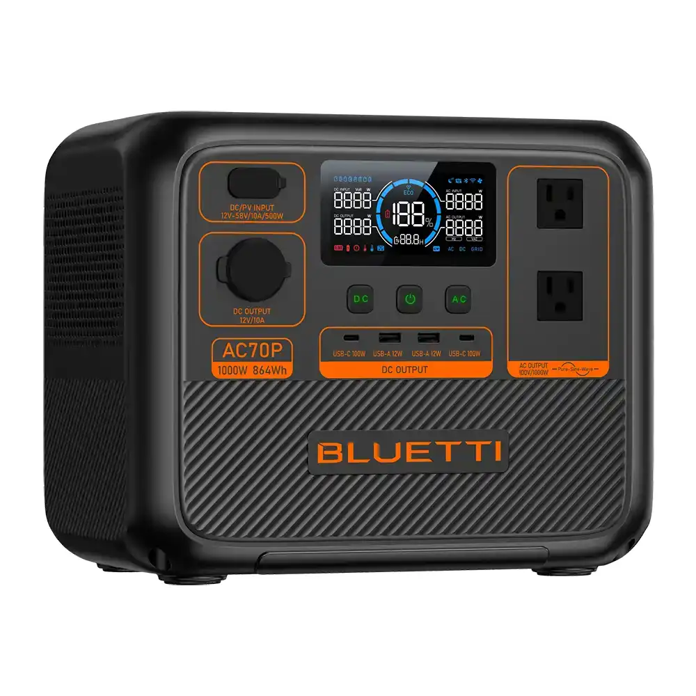 【サマーセール10%OFF】ポータブル電源 BLUETTI AC70P(867Wh)