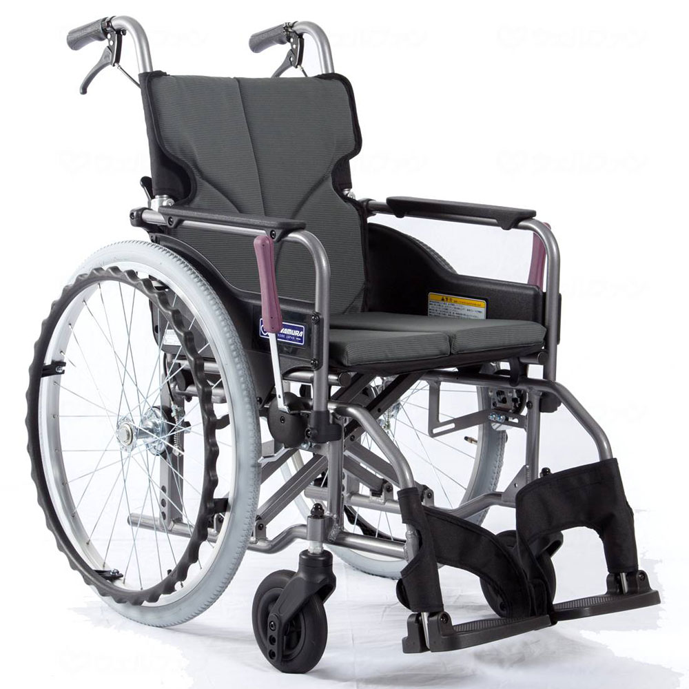 自走式車いす モダンAスタイル(エアータイヤ仕様・背折れ式・ドラム式介助ブレーキ)クッションシート仕様 座面幅40cm