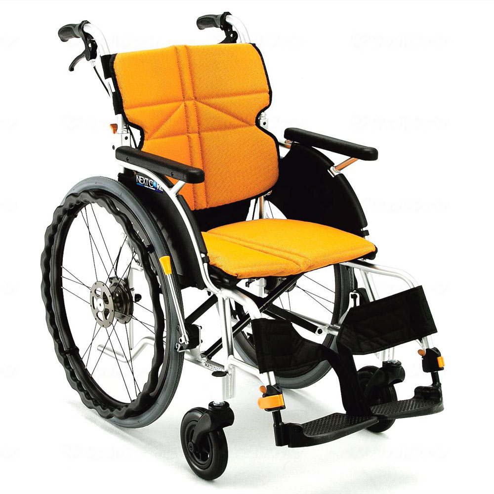 【サマーセール10%OFF】NEXT-11B HB ネクストコア 自走用車椅子 背折れ式・介助ブレーキ付き・背張り調整可・ノーパンクタイヤ