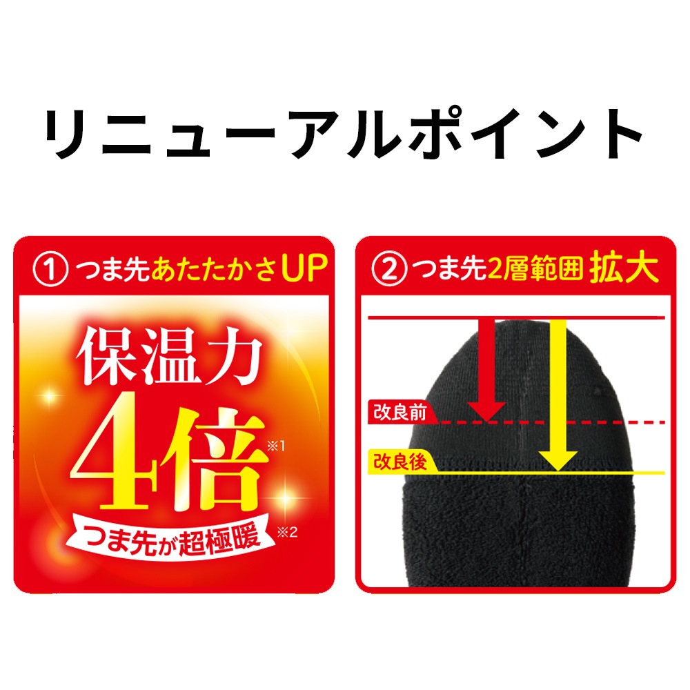 ココピタ あったか実感 クルー丈 無地 紳士用 ブラック 25-27cm