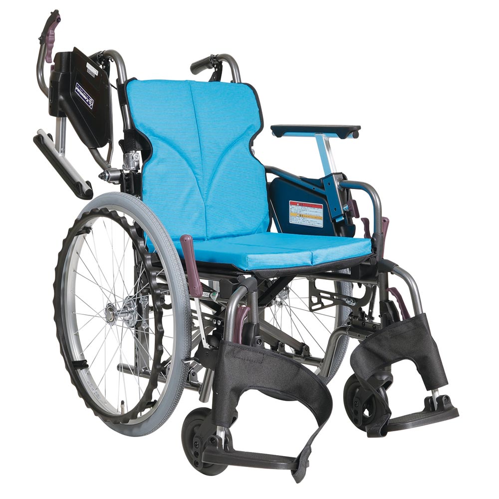 自走式車いす モダンCスタイル(エアータイヤ仕様・背折れ式・ドラム式介助ブレーキ)KMD-C22-40.38.42-M