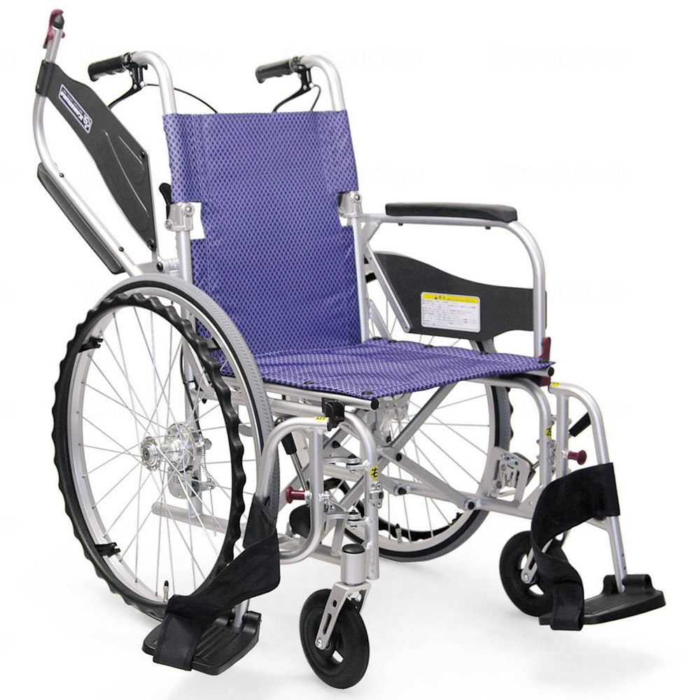 自走用車椅子ふわりすプラスKFP22-40SB 肘跳上げ・スイングアウト