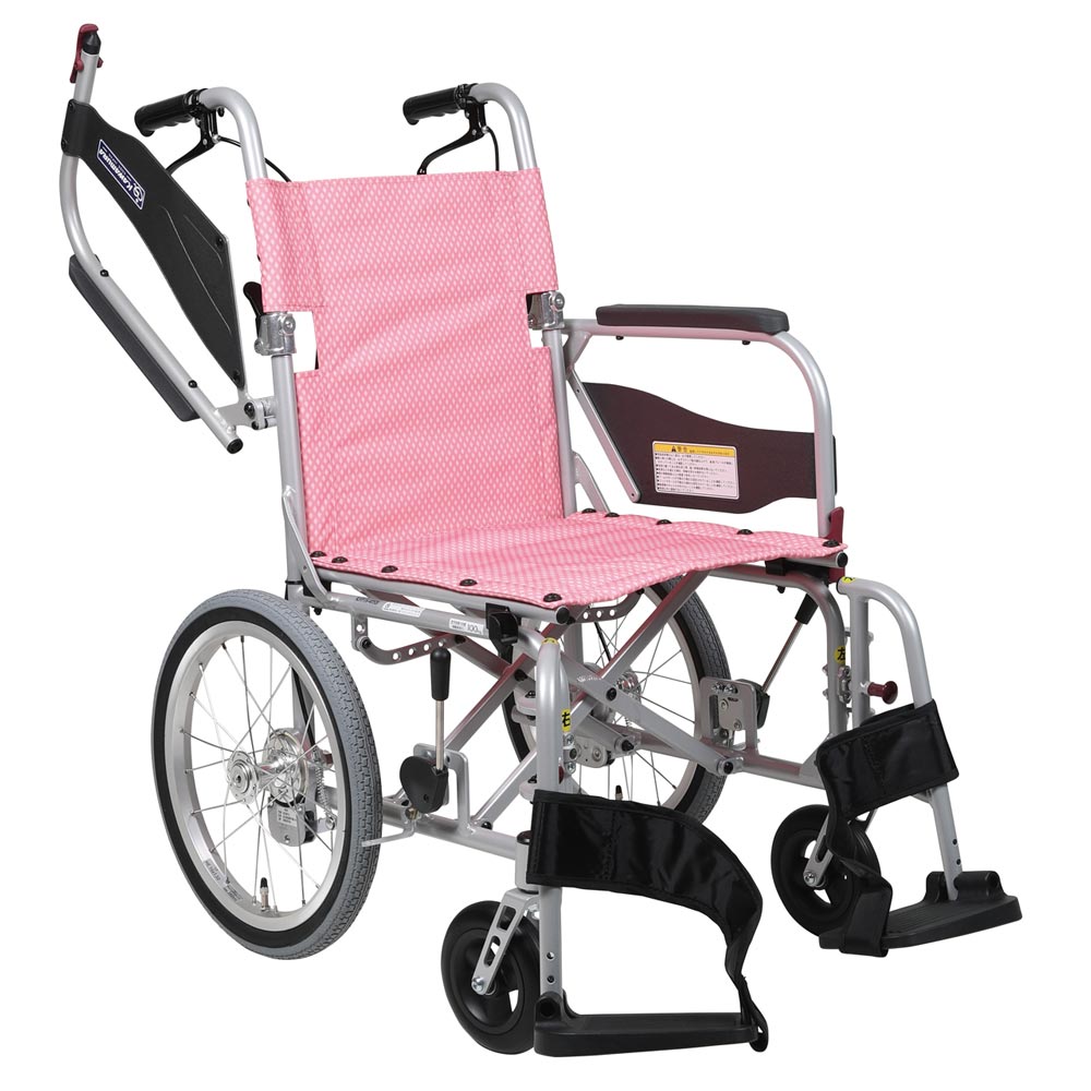 【母の日クーポン対象】介助用車椅子ふわりすプラス KFP16-40SB 肘跳上げ・スイングアウト