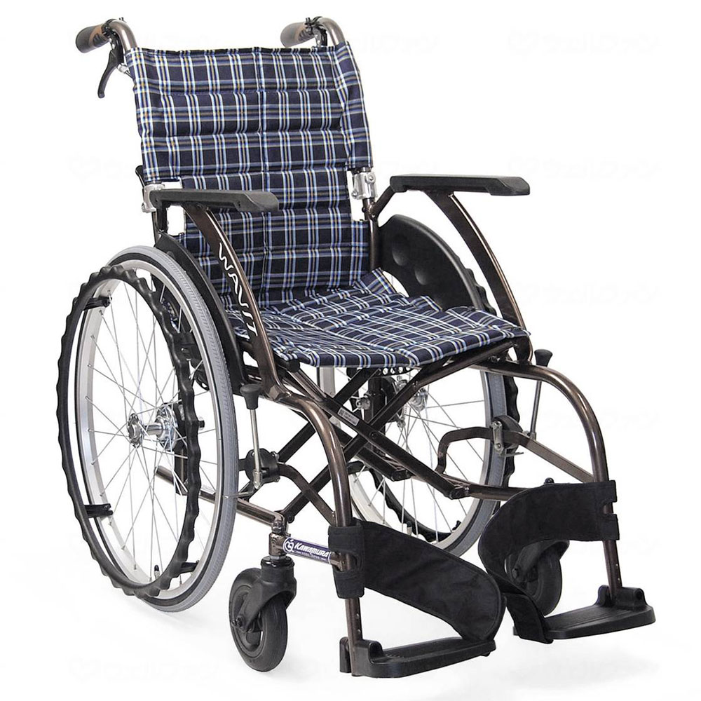 カワムラサイクル　WAVITシリーズ　WA22-40 車椅子　ノーパンクタイヤ 自走用車椅子WA22－40（42）A背折れ・介助ブレーキ付