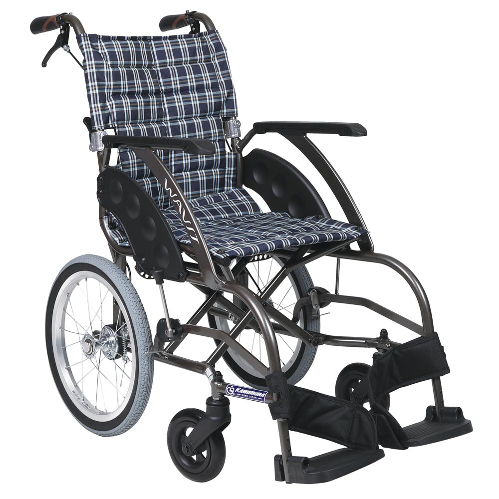 Wheely 介助用車椅子 黒とグレー バッグ付き 介助式車いす モダンAスタイル（エアータイヤ仕様・背折れ式