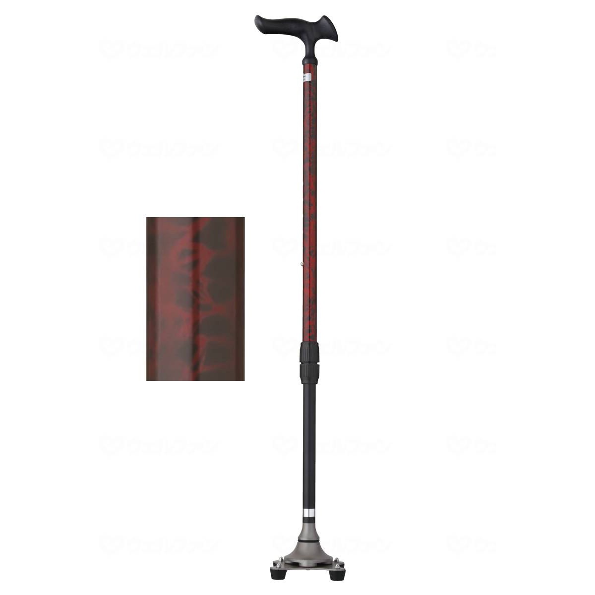 かるがも4ポイントステッキ バーズアイレッド