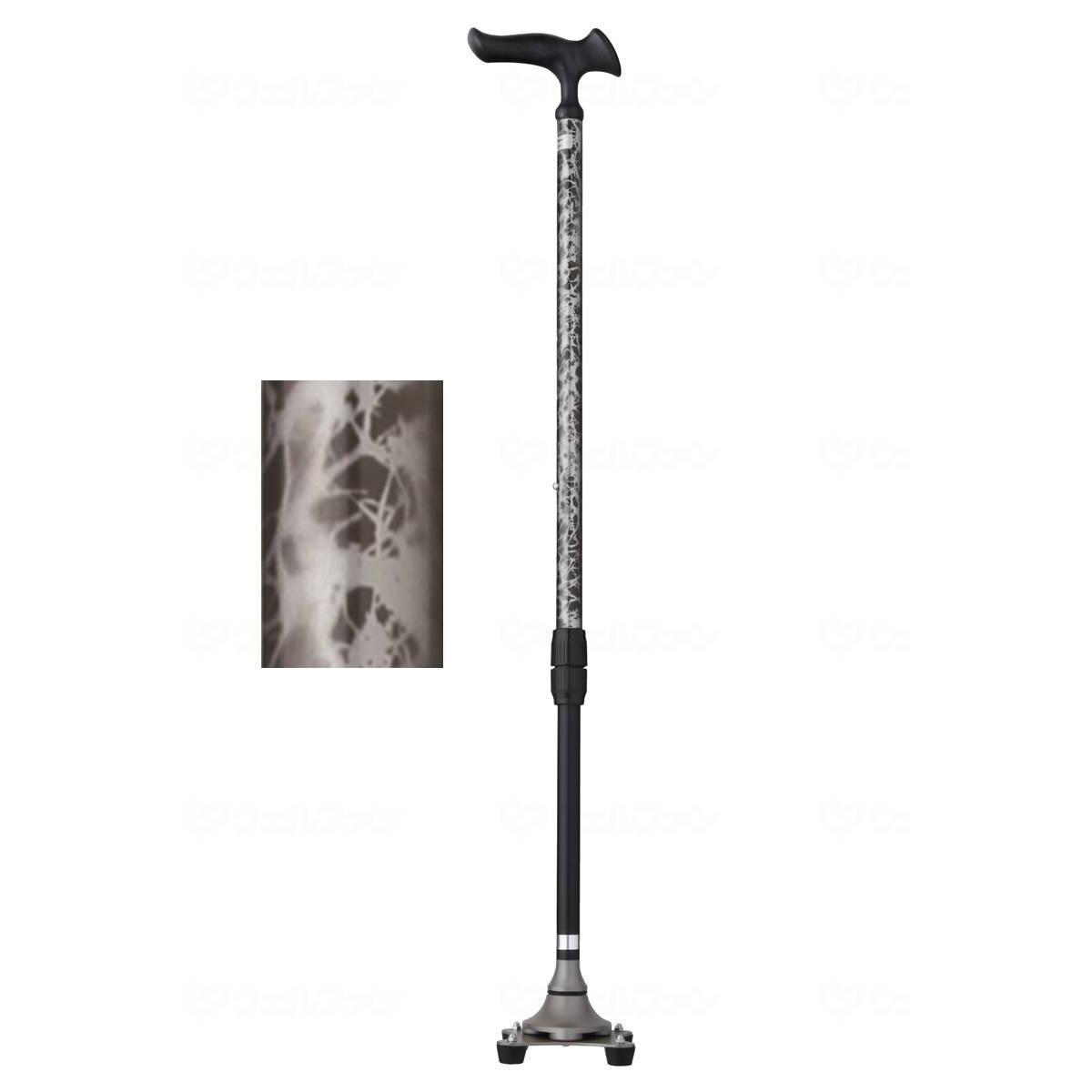 かるがも4ポイントステッキ バーズアイシルバー