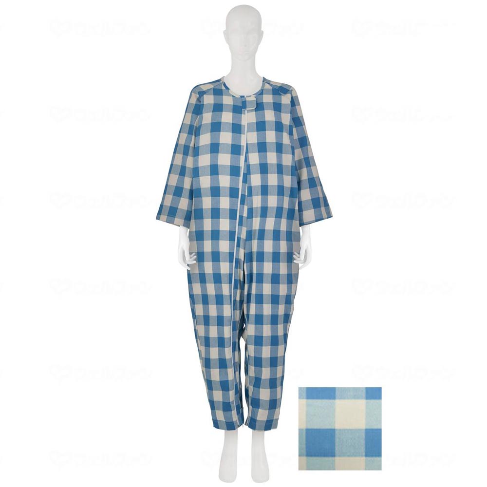 【サマーセール10%OFF】フドーねまきB 厚手 チェックブルー