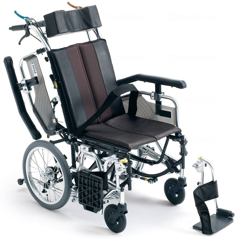 介助用ティルト&リクライニング車椅子 TRC-1 肘跳ね上げ・スイングアウト