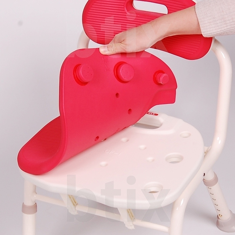 安寿　コンパクト折りたたみシャワーベンチIC 背付きタイプ　未使用特価！ コンパクト折りたたみシャワーベンチ IC（背付タイプ） ｜ 【安