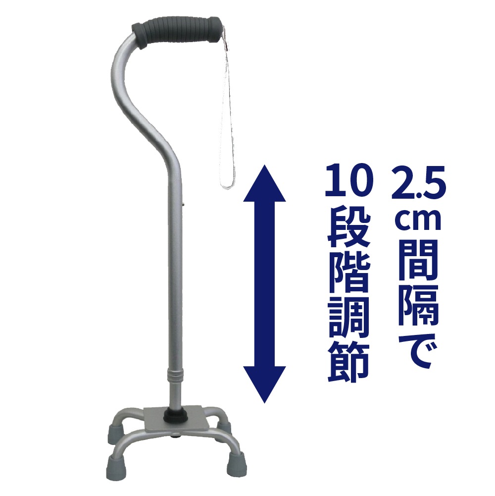 【母の日クーポン対象】ささえ 四点支持ステッキ 柄タイプ R08007
