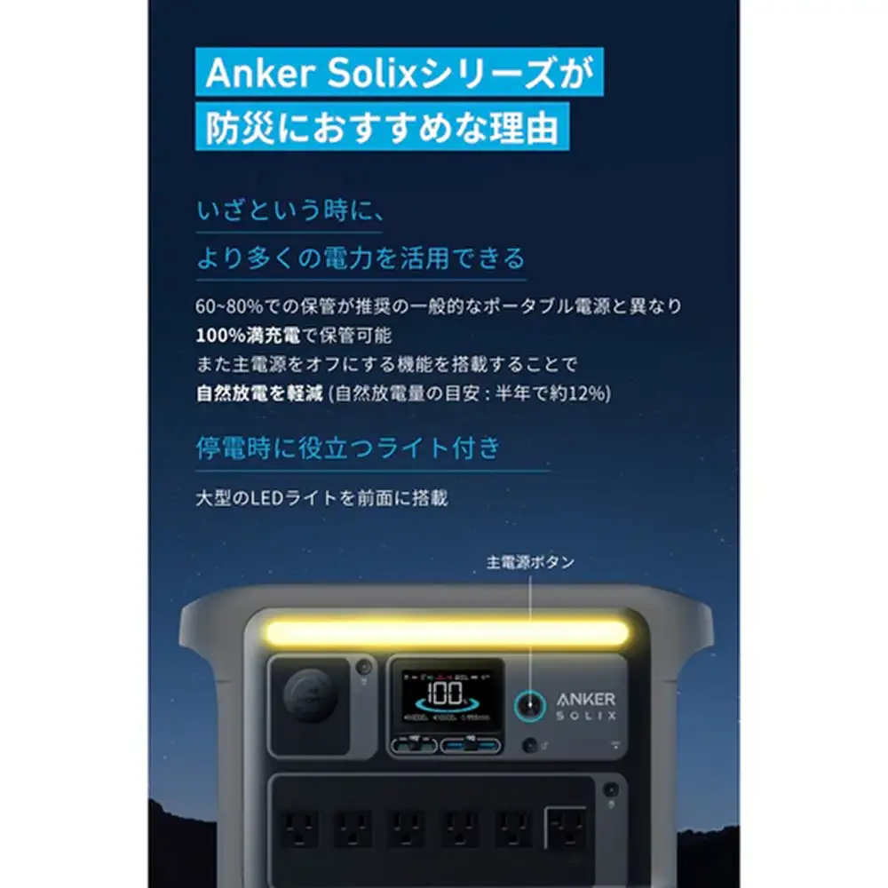 ポータブル電源＆ソーラーパネルセット Anker Solix C1000 Portable