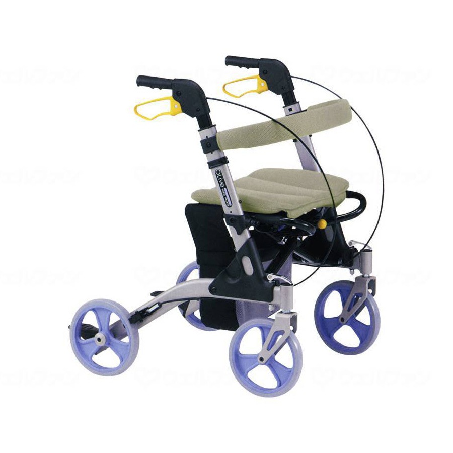 折りたたみ歩行車OLive 8インチ仕様（屋外用） ベージュ