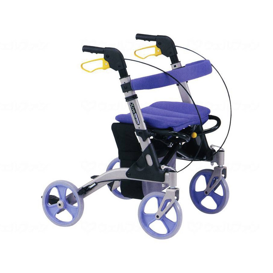 折りたたみ歩行車OLive 7インチ仕様(屋内専用) パープル