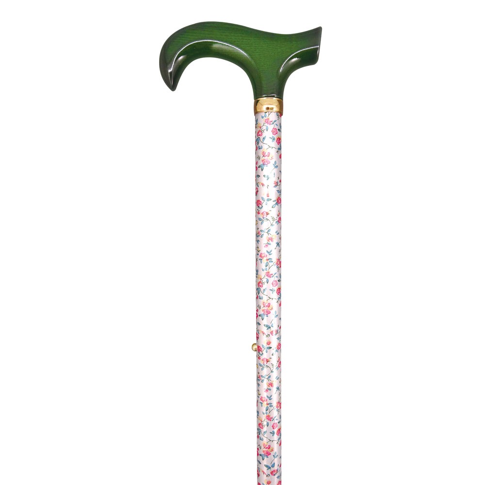 小花柄伸縮式ステッキ