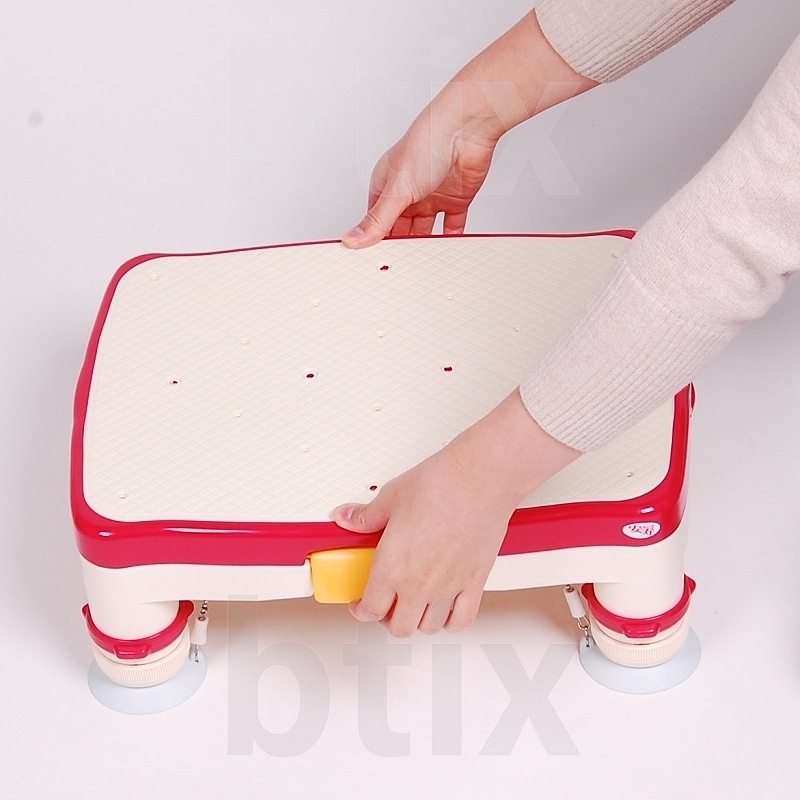 超売れ筋】高さ調節付浴槽台R “かるぴったん” 標準タイプ レッド