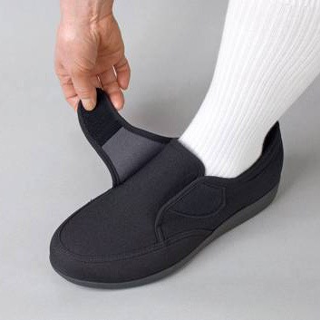 快歩主義 介護シューズ ブーツ KHS L137 ブラックスムース 23 cm 3E 快歩主義