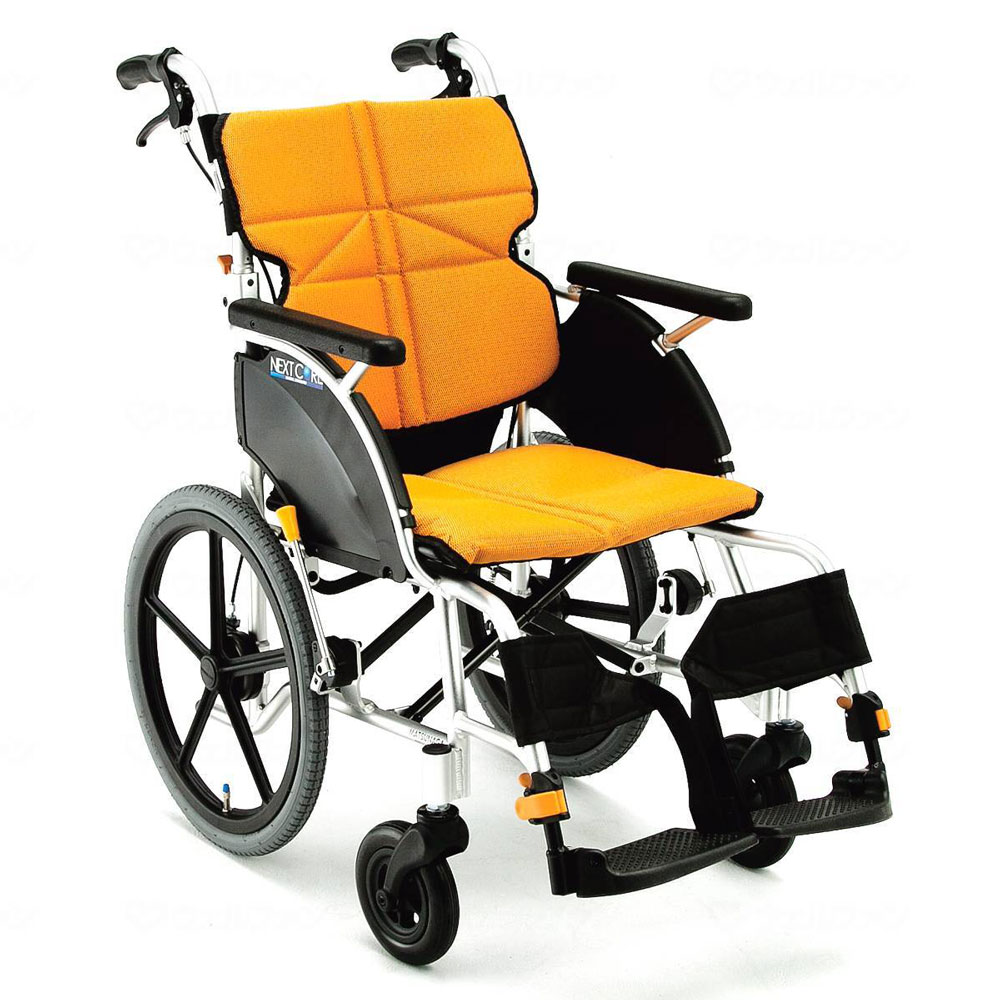 【サマーセール10%OFF】介助用車椅子ＮＥＸＴ－２１Ｂ 背折れ式・介助ブレーキ付き・背張り調整可