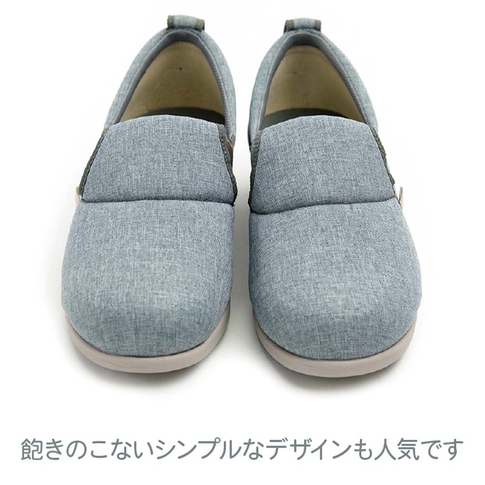 【母の日クーポン対象】【あゆみ】7053 ゆったり簡単スリップオン 5E ラズベリー（片足）