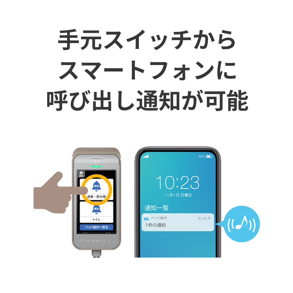 楽匠フィット Xタイプ 3モーター（らくらくモーション付き） 樹脂製ボード(パノラマタイプ) 91cm幅 液晶タッチパネル付き手元スイッチ