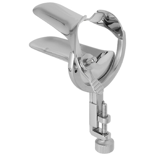 膣鏡（桜井式）クローム 規格：S サイズ（弁幅×弁の長さ）：25×69mm