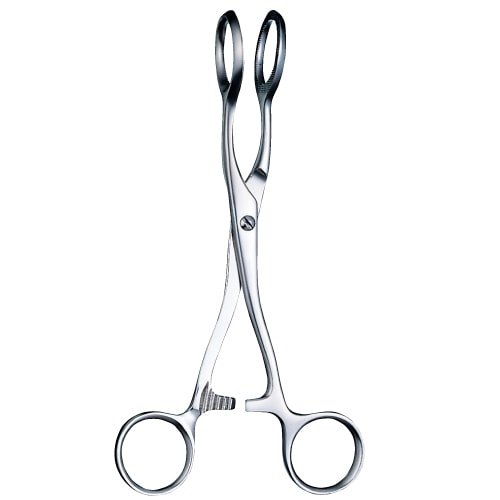 鉗子(かんし) こうつき 舌鉗子 医療器具 など 33本セット かんし 一般医療機器】舌鉗子（コラン氏） MY-5015 175mm｜救急