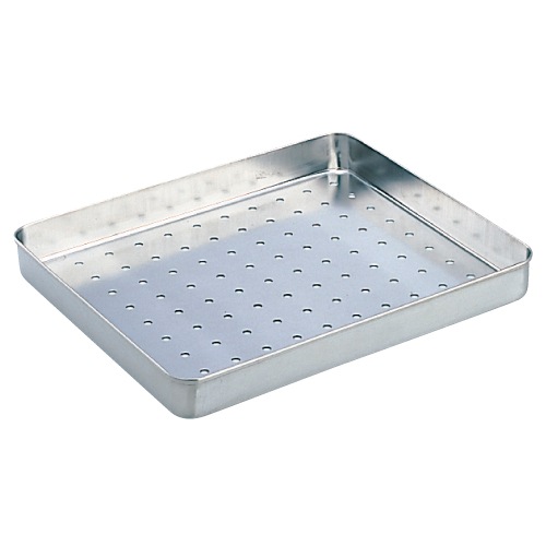 パンチングステンレスバット 浅型 330×270×40mm｜診察・処置
