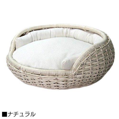 丸くなって眠るのにぴったり ラタンボウルベッド 【全2色】シンシアジャパン Sincere Japan【猫/ベッド/猫/手作り/ペットベッド】