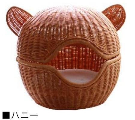 【送料無料】◇ラタン ペットベット◇お気に入りの隠れ家に ラタンピーナッツベッド【全2色】シンシアジャパン Sincere Japan【猫/ベッド/猫/手作り/ペットベッド】