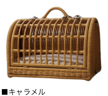【送料無料】遊びゴゴロある ラタンキャリーマイン【全2色】シンシアジャパン Sincere Japan【猫/キャリーバッグ/猫/手作り】