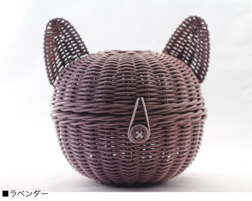 猫型トイレットペーパー入れ ラタンねこロール【全8色】シンシアジャパン Sincere Japan【猫/雑貨/トイレ/手作り/プレゼント】