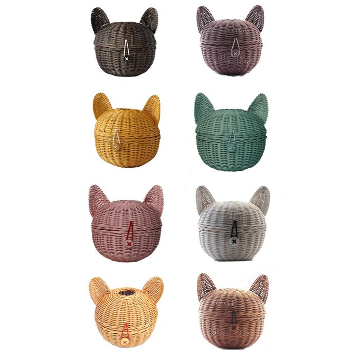 猫型トイレットペーパー入れ ラタンねこロール【全8色】シンシアジャパン Sincere Japan【猫/雑貨/トイレ/手作り/プレゼント】